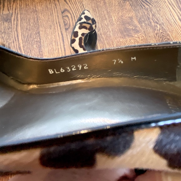Stuart Weitzman Leopard Cowhide Peep-Toe Shoes - Picture 7 of 8